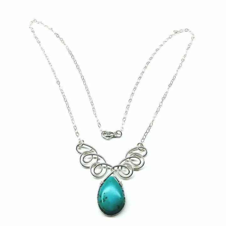 AMD1049 As Seen On TV Turquoise Drop Sterling Silver WireJewelryNecklace$ 57.00Alexa Martha Designs