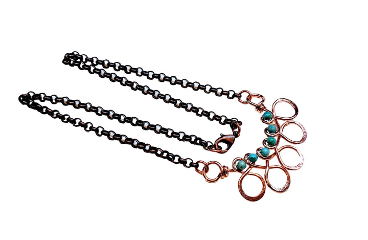 AMD1150Wire Wrapped Necklace with Turquoise Gemstones As Seen on Ashley LiaoJewelryNecklace$ 87.00Alexa Martha Designs