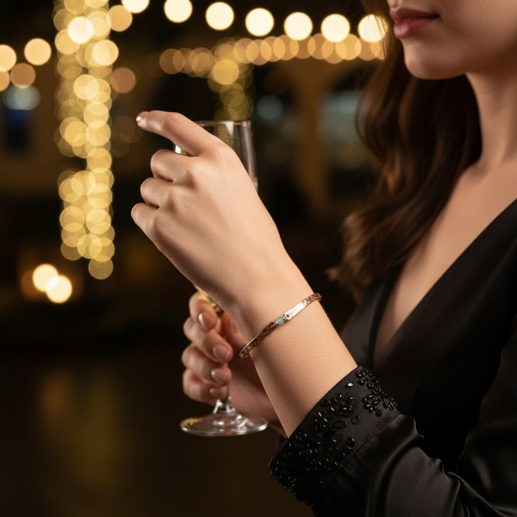 AMD1315copper brides bangle with Ethiopian opalJewelryBracelet$ 39.00Alexa Martha Designs