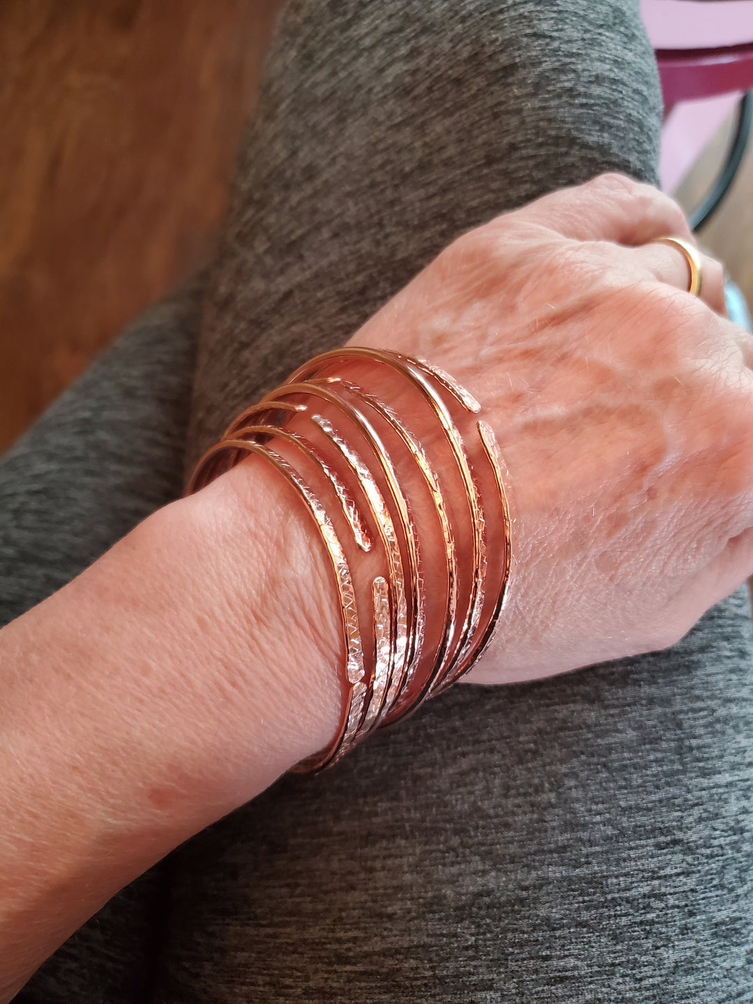 AMD1154-7XSBrides Mag Featured Textured Copper Anniversary Bangle in 4 SizesJewelryBracelet$ 195.00Alexa Martha Designs