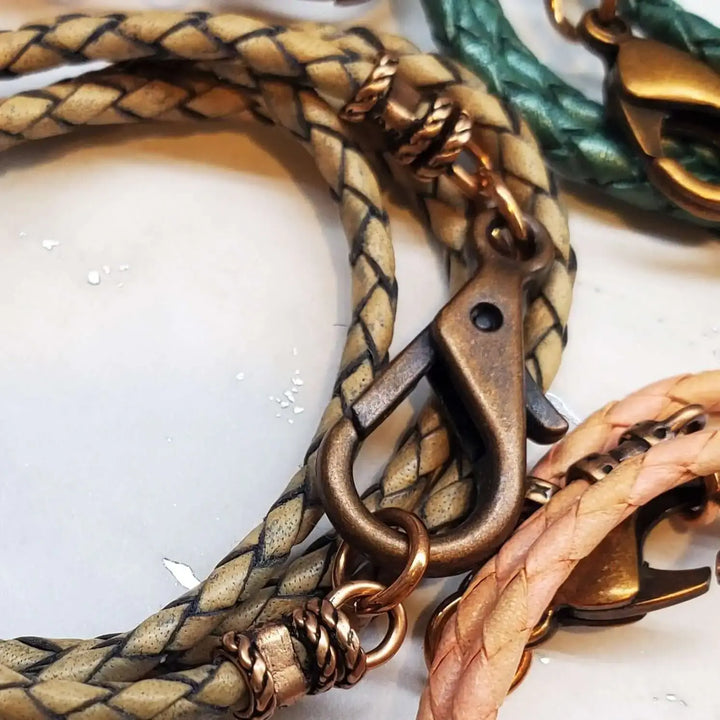 AMD1273Colored Bolo Leather Style Chokers | Braided Bolo LeatherJewelryNecklaces$ 22.50Alexa Martha Designs
