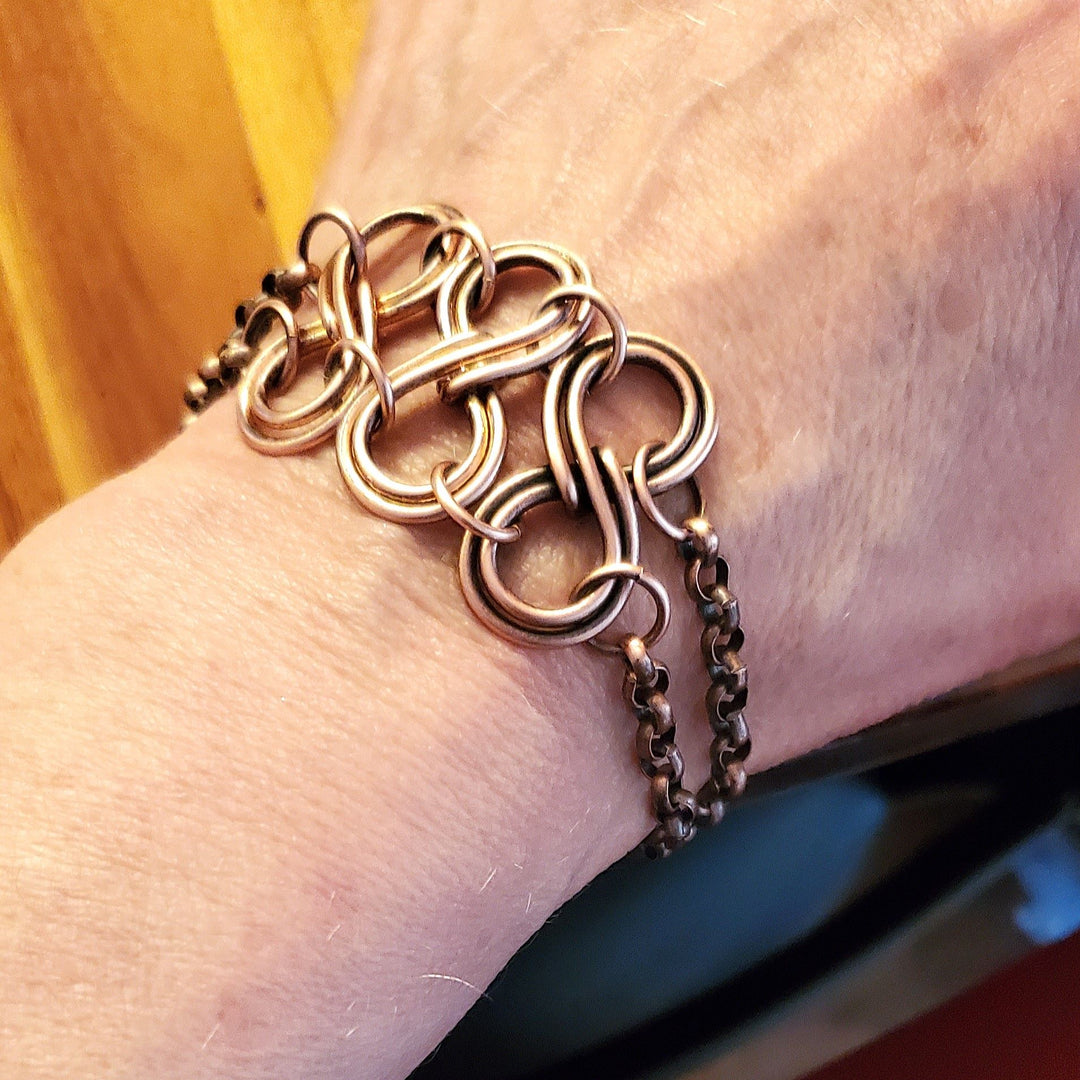 AMD1306Copper Eternity Bracelet Double Infinity Symbols Unisex 4JewelryBracelet$ 40.00Alexa Martha Designs
