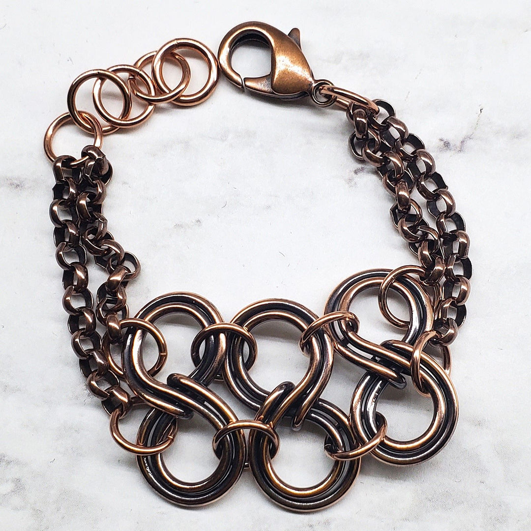 AMD1306Copper Eternity Bracelet Double Infinity Symbols Unisex 4JewelryBracelet$ 40.00Alexa Martha Designs