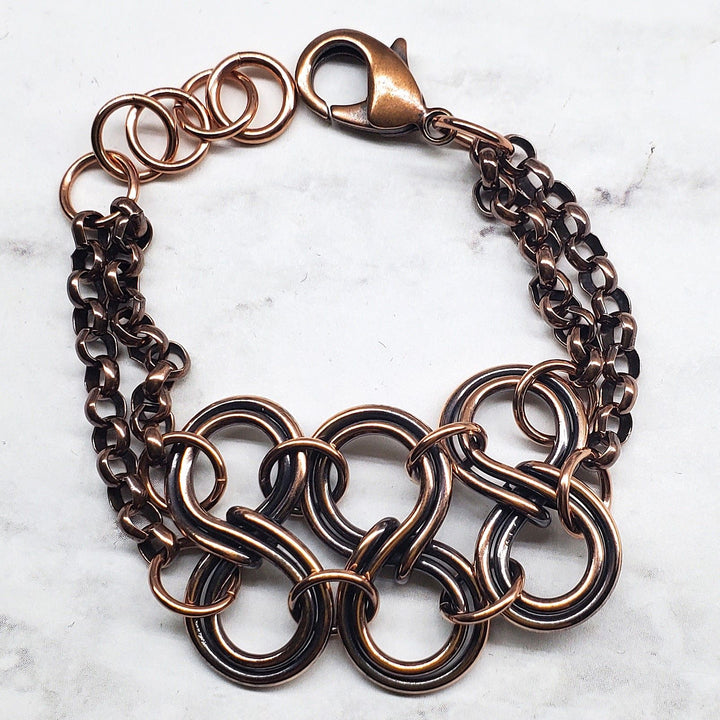 AMD1306Copper Eternity Bracelet Double Infinity Symbols Unisex 4JewelryBracelet$ 40.00Alexa Martha Designs