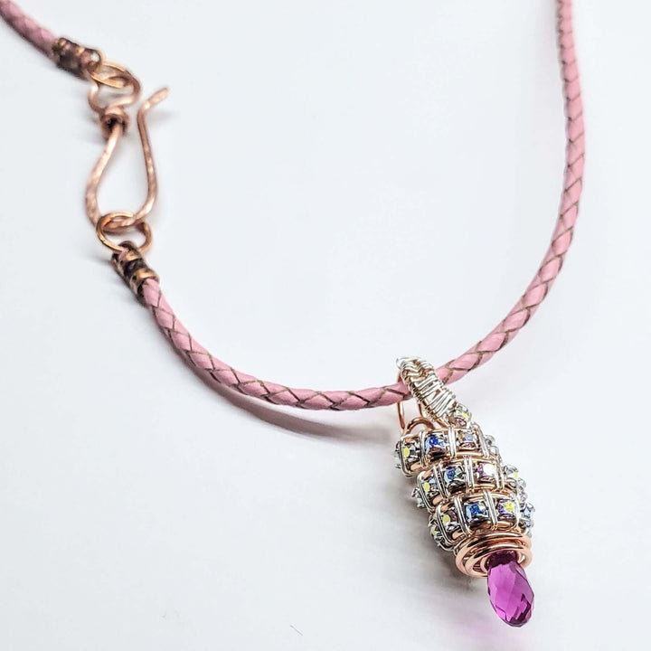 Tubular Fuchsia Crystal Wire Pendant by Alexa Martha DesignsNecklacesNecklace$ 118.00Alexa Martha Designs