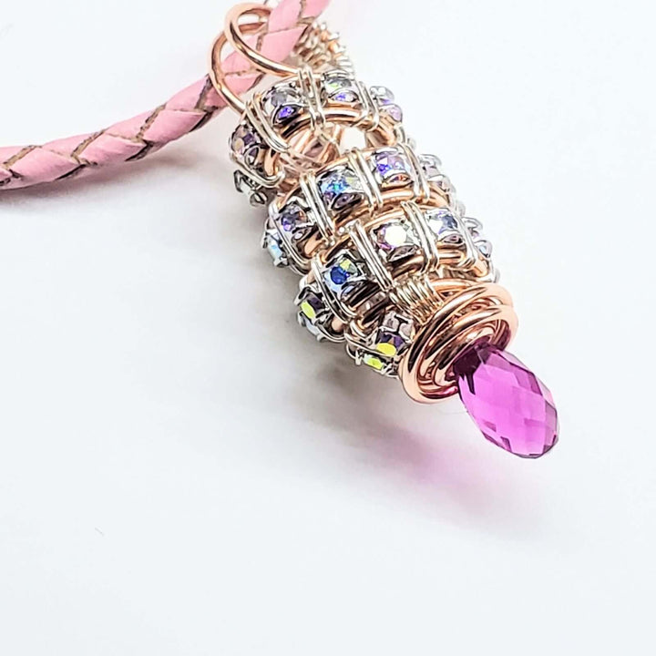 Tubular Fuchsia Crystal Wire Pendant by Alexa Martha DesignsNecklacesNecklace$ 118.00Alexa Martha Designs