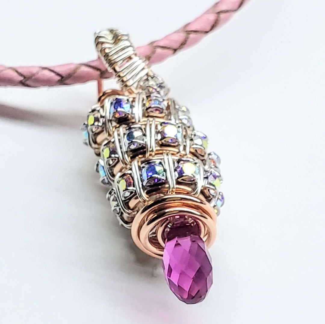 Tubular Fuchsia Crystal Wire Pendant by Alexa Martha DesignsNecklacesNecklace$ 118.00Alexa Martha Designs