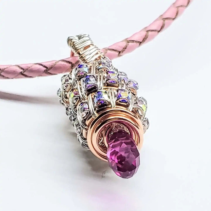 Tubular Fuchsia Crystal Wire Pendant by Alexa Martha DesignsNecklacesNecklace$ 118.00Alexa Martha Designs