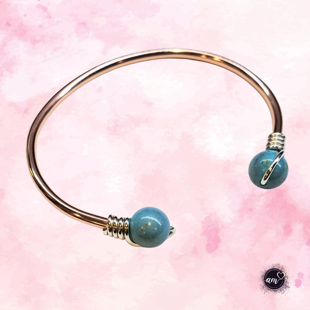 --AMD1331-AMD1331-2-AMD1331-3 Handmade Silver Wire Wrapped Bead Ball End Cuff Bangles - Bracelet - Alexa Martha Designs   9742356087088