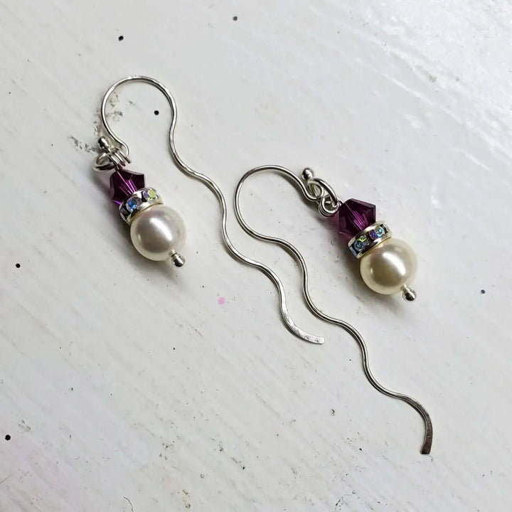 AMD1301Innovative 925 Silver Swarovski Crystal Pearl Ear ThreadersJewelryEarrings$ 48.00Alexa Martha Designs