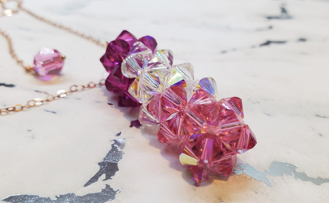 AMD127414 K Rose Gold Fill Sparkly Crystal Pillar Pendant NecklaceJewelryNecklace$ 117.00Alexa Martha Designs