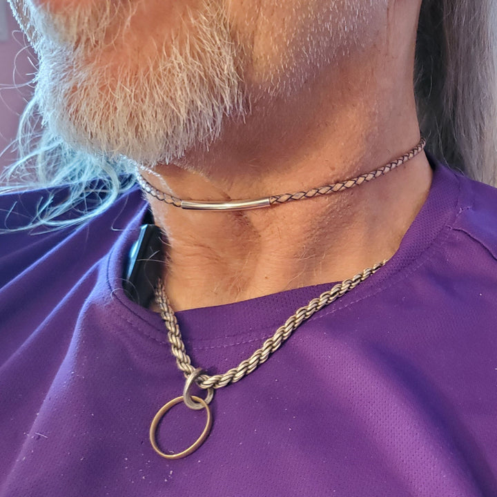 AMD1279-323mm Leather Snap Off Choker - Handmade & StylishJewelryNecklace$ 69.00Alexa Martha Designs