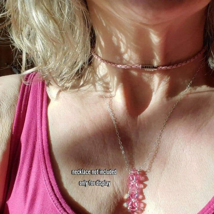 AMD1279-323mm Leather Snap Off Choker - Handmade &amp; StylishJewelryNecklace$ 69.00Alexa Martha Designs