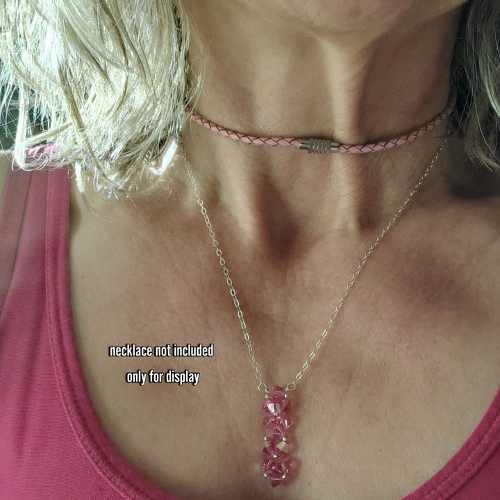 AMD1279-323mm Leather Snap Off Choker - Handmade & StylishJewelryNecklace$ 69.00Alexa Martha Designs