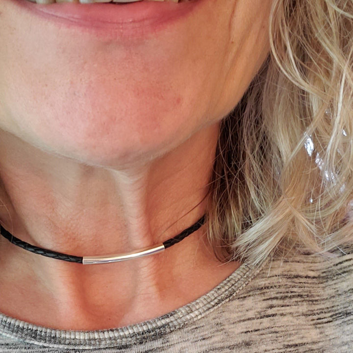 AMD1279-323mm Leather Snap Off Choker - Handmade & StylishJewelryNecklace$ 69.00Alexa Martha Designs