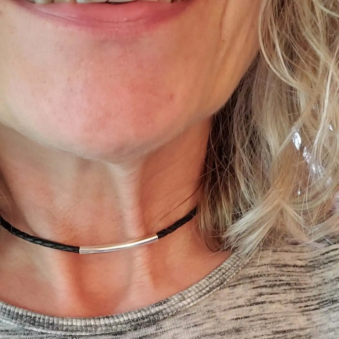 AMD1279-323mm Leather Snap Off Choker - Handmade &amp; StylishJewelryNecklace$ 69.00Alexa Martha Designs