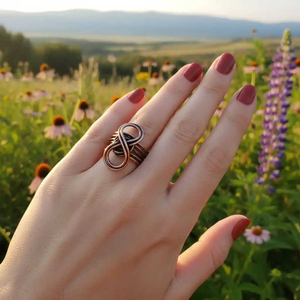 AMD1276Handmade 5 Band Copper Eternity Infinity Ring Elegant CraftJewelryRing$ 45.00Alexa Martha Designs