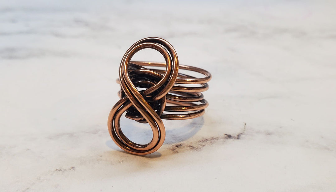 AMD1276Handmade 5 Band Copper Eternity Infinity Ring Elegant CraftJewelryRing$ 45.00Alexa Martha Designs