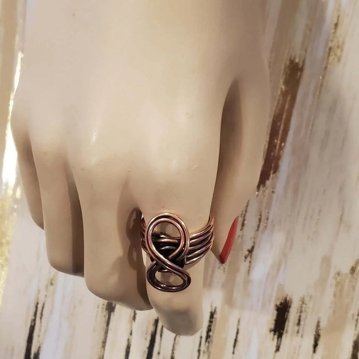 AMD1276Handmade 5 Band Copper Eternity Infinity Ring Elegant CraftJewelryRing$ 45.00Alexa Martha Designs