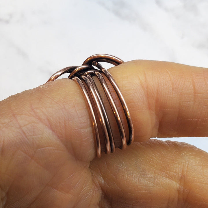 AMD1276Handmade 5 Band Copper Eternity Infinity Ring Elegant CraftJewelryRing$ 45.00Alexa Martha Designs