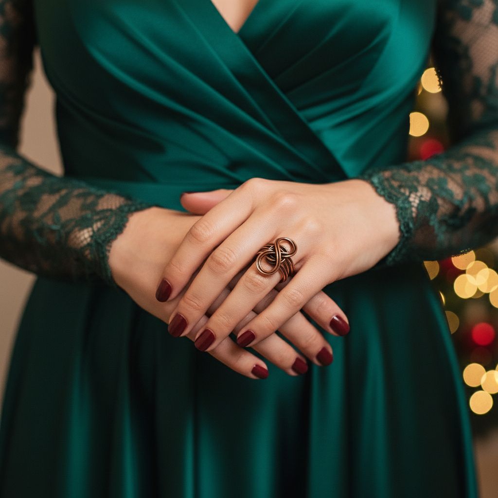 AMD1276Handmade 5 Band Copper Eternity Infinity Ring Elegant CraftJewelryRing$ 45.00Alexa Martha Designs