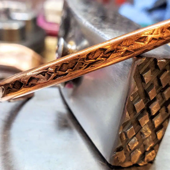 AMD1289Handmade 2 ounce 6 Gauge Copper Hammered BIGGA BangleJewelryBracelet$ 50.00Alexa Martha Designs