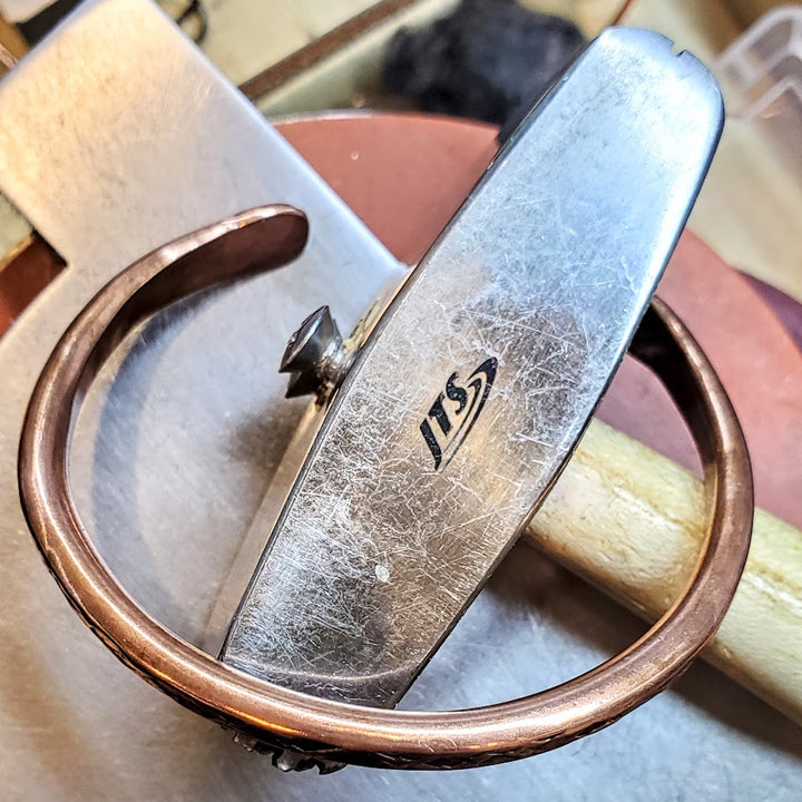 AMD1289Handmade 2 ounce 6 Gauge Copper Hammered BIGGA BangleJewelryBracelet$ 50.00Alexa Martha Designs