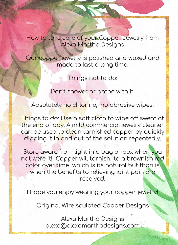 AMD1246-1Copper Bangle Ring Set - 7th Anniversary Copper Jewelry SetJewelryJewelry Set$ 75.00Alexa Martha Designs