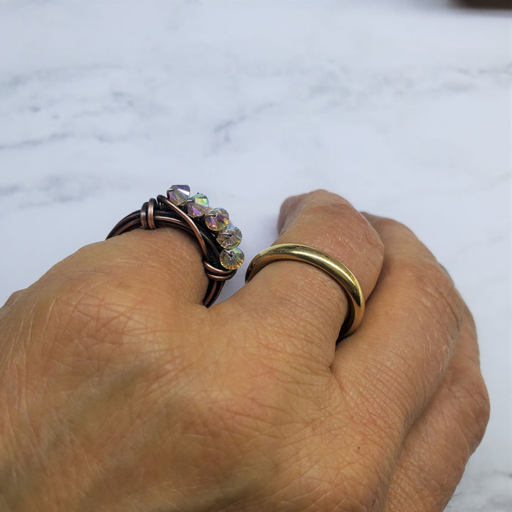 AMD1246-1Copper Bangle Ring Set - 7th Anniversary Copper Jewelry SetJewelryJewelry Set$ 75.00Alexa Martha Designs