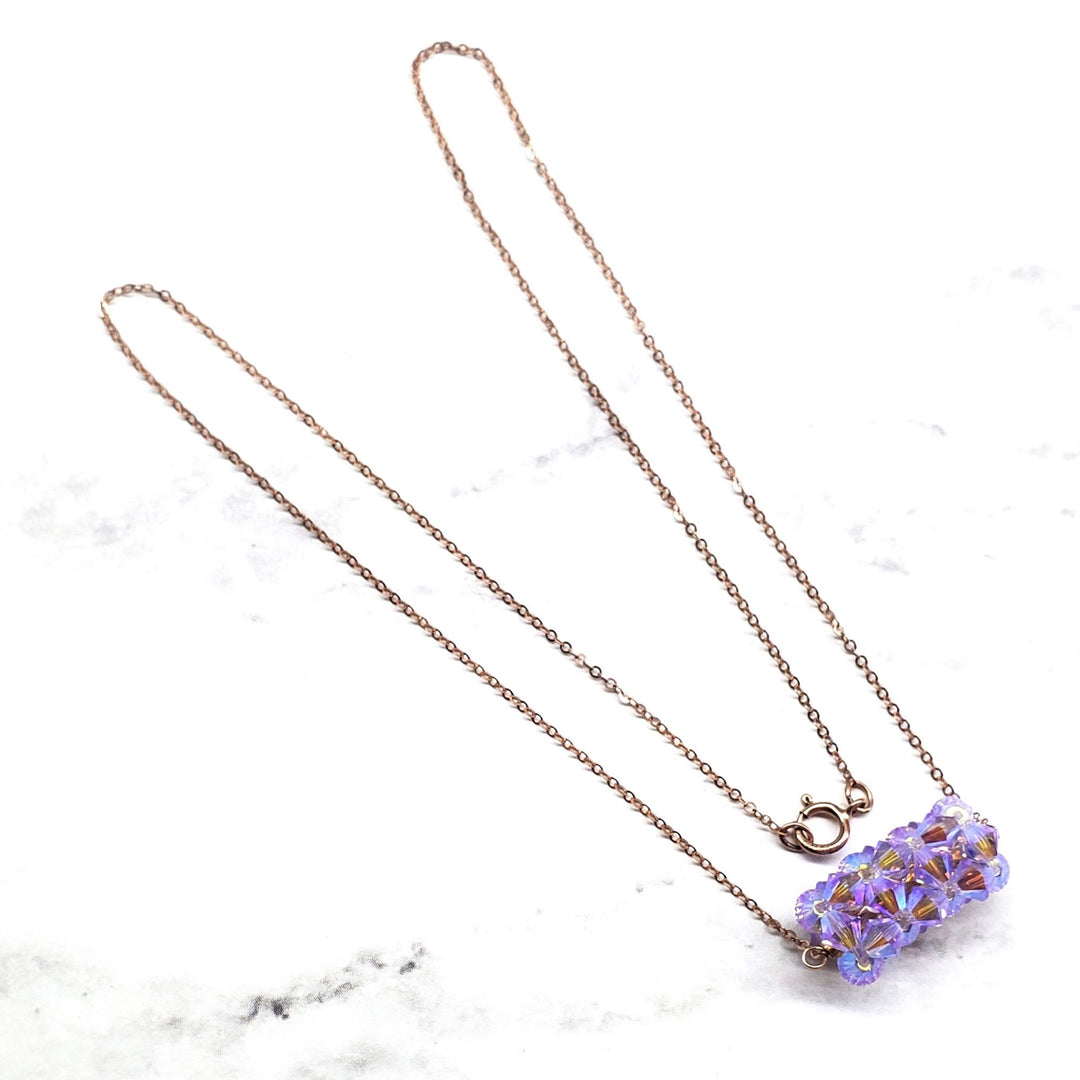 AMD1252-3Pastel Crystal Barrel Necklace 14K Rose Gold FilledNecklacesNecklaces$ 79.00Alexa Martha Designs