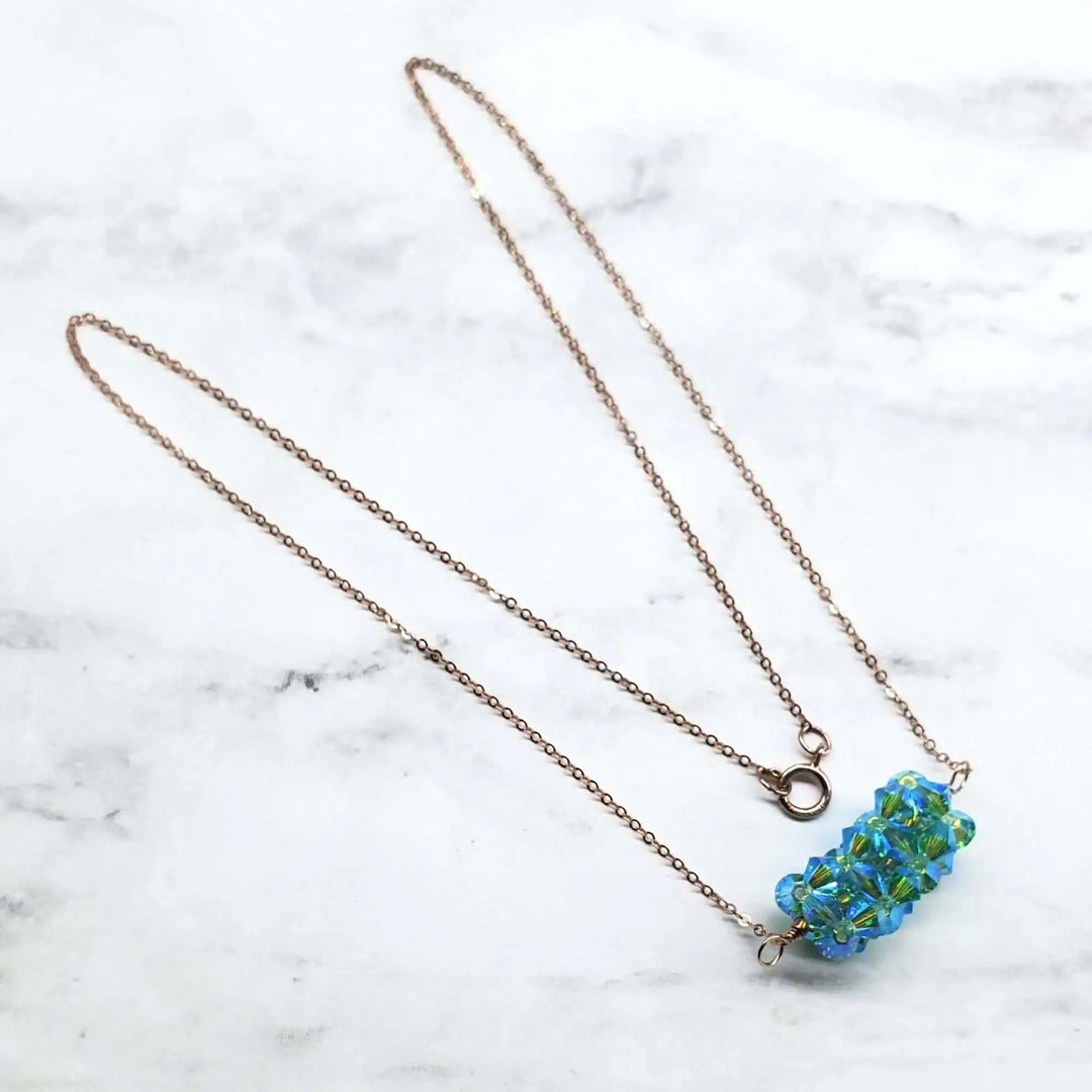AMD1252-4Pastel Crystal Barrel Necklace 14K Rose Gold FilledNecklacesNecklaces$ 81.00Alexa Martha Designs
