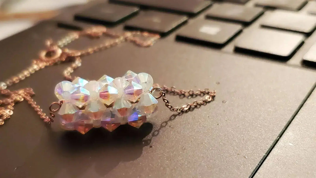 AMD1252-4Pastel Crystal Barrel Necklace 14K Rose Gold FilledNecklacesNecklaces$ 81.00Alexa Martha Designs