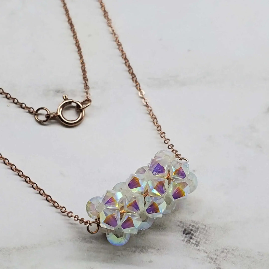 AMD1252Pastel Crystal Barrel Necklace 14K Rose Gold FilledNecklacesNecklaces$ 80.00Alexa Martha Designs