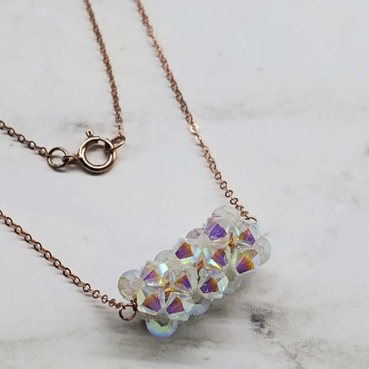 AMD1252Pastel Crystal Barrel Necklace 14K Rose Gold FilledNecklacesNecklaces$ 80.00Alexa Martha Designs