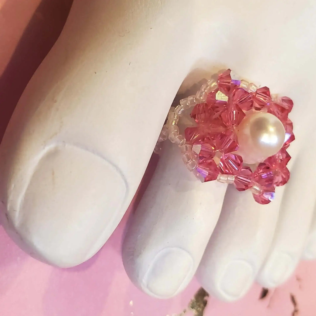 AMD1402Handmade Beaded Swarovski Glamor Cocktail Toe-Pinky RingsJewelryRing$ 45.00Alexa Martha Designs