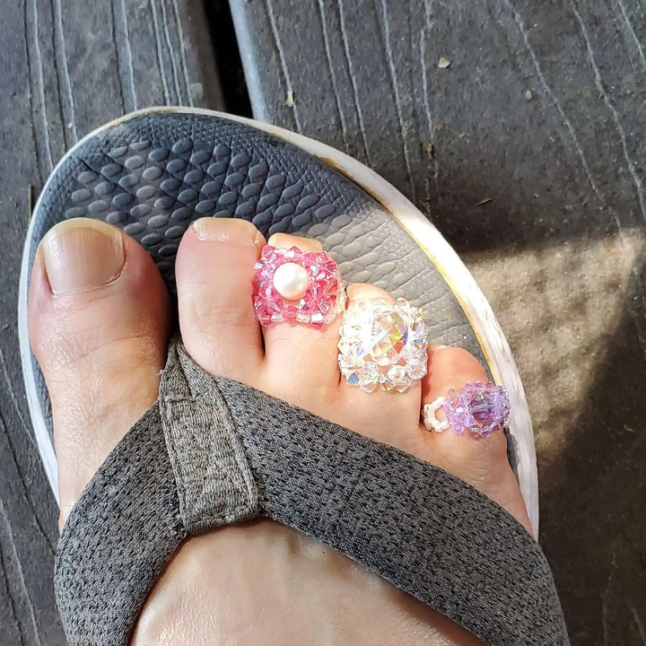 AMD1404Handmade Beaded Swarovski Glamor Cocktail Toe-Pinky RingsJewelryRing$ 43.00Alexa Martha Designs