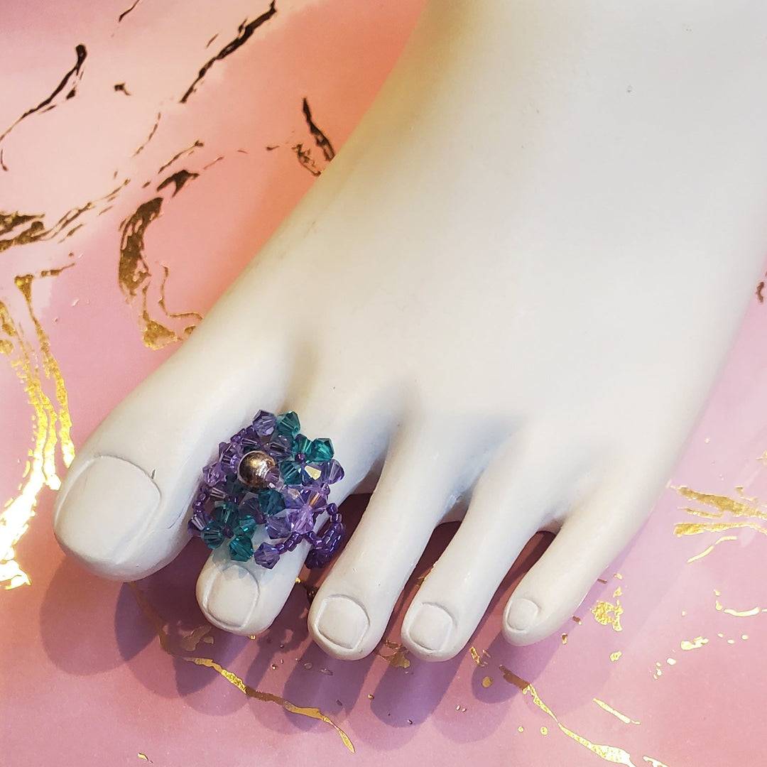 AMD1404Handmade Beaded Swarovski Glamor Cocktail Toe-Pinky RingsJewelryRing$ 43.00Alexa Martha Designs