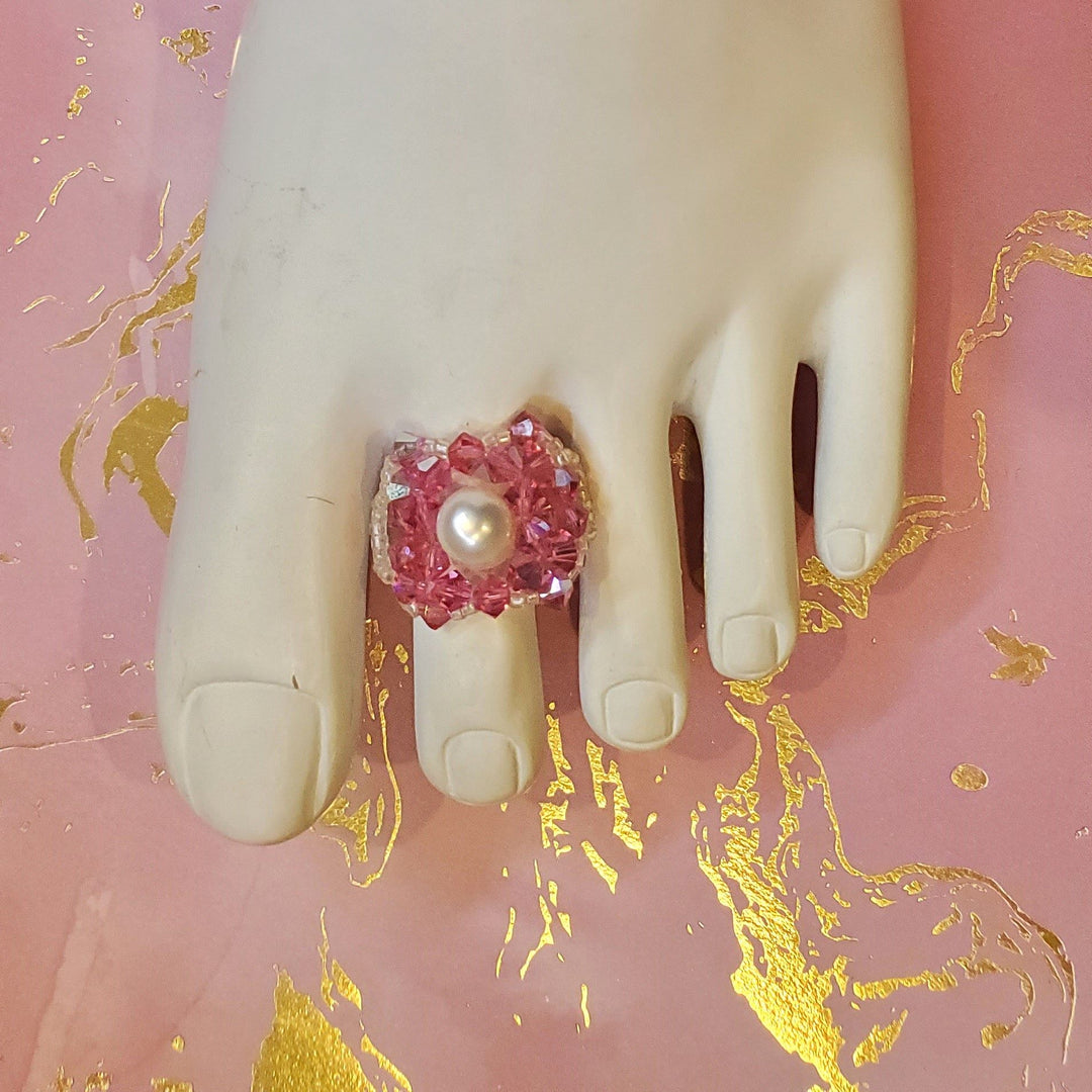 AMD1404Handmade Beaded Swarovski Glamor Cocktail Toe-Pinky RingsJewelryRing$ 43.00Alexa Martha Designs