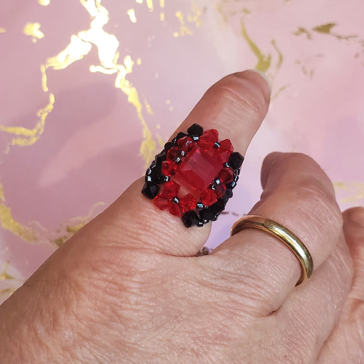 AMD1404Handmade Beaded Swarovski Glamor Cocktail Toe-Pinky RingsJewelryRing$ 43.00Alexa Martha Designs