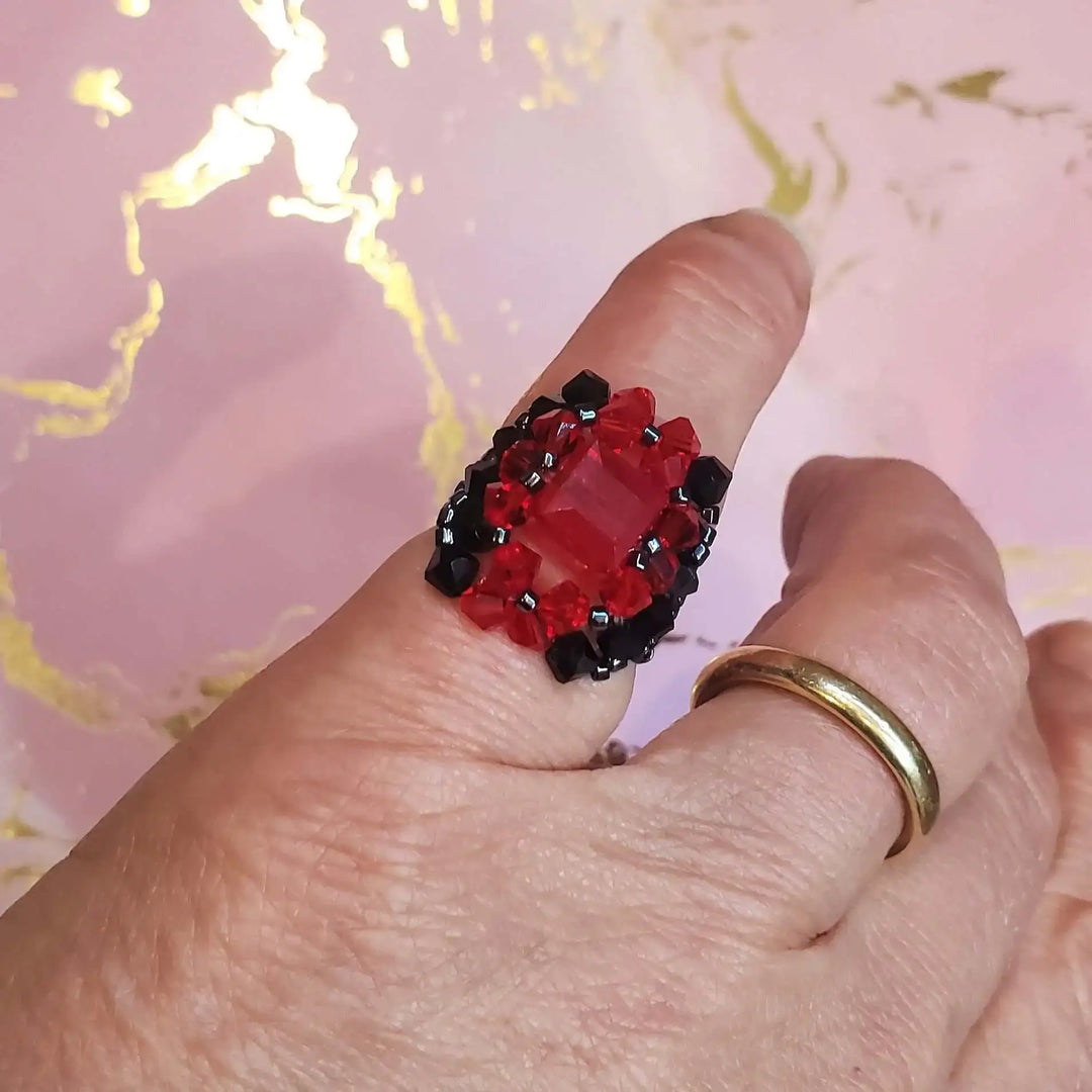 AMD1404Handmade Beaded Swarovski Glamor Cocktail Toe-Pinky RingsJewelryRing$ 43.00Alexa Martha Designs