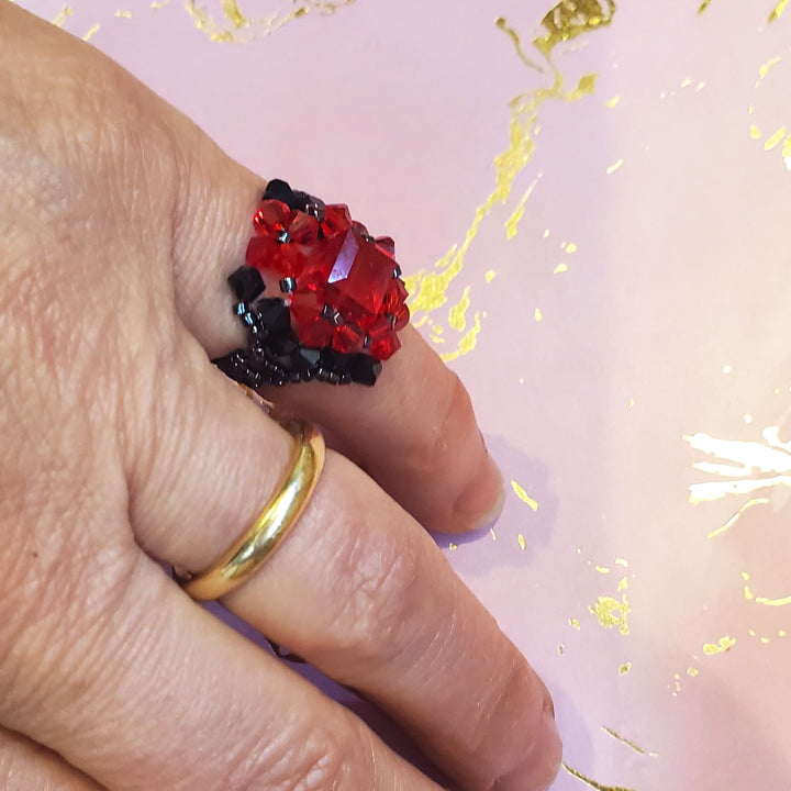 AMD1404Handmade Beaded Swarovski Glamor Cocktail Toe-Pinky RingsJewelryRing$ 43.00Alexa Martha Designs