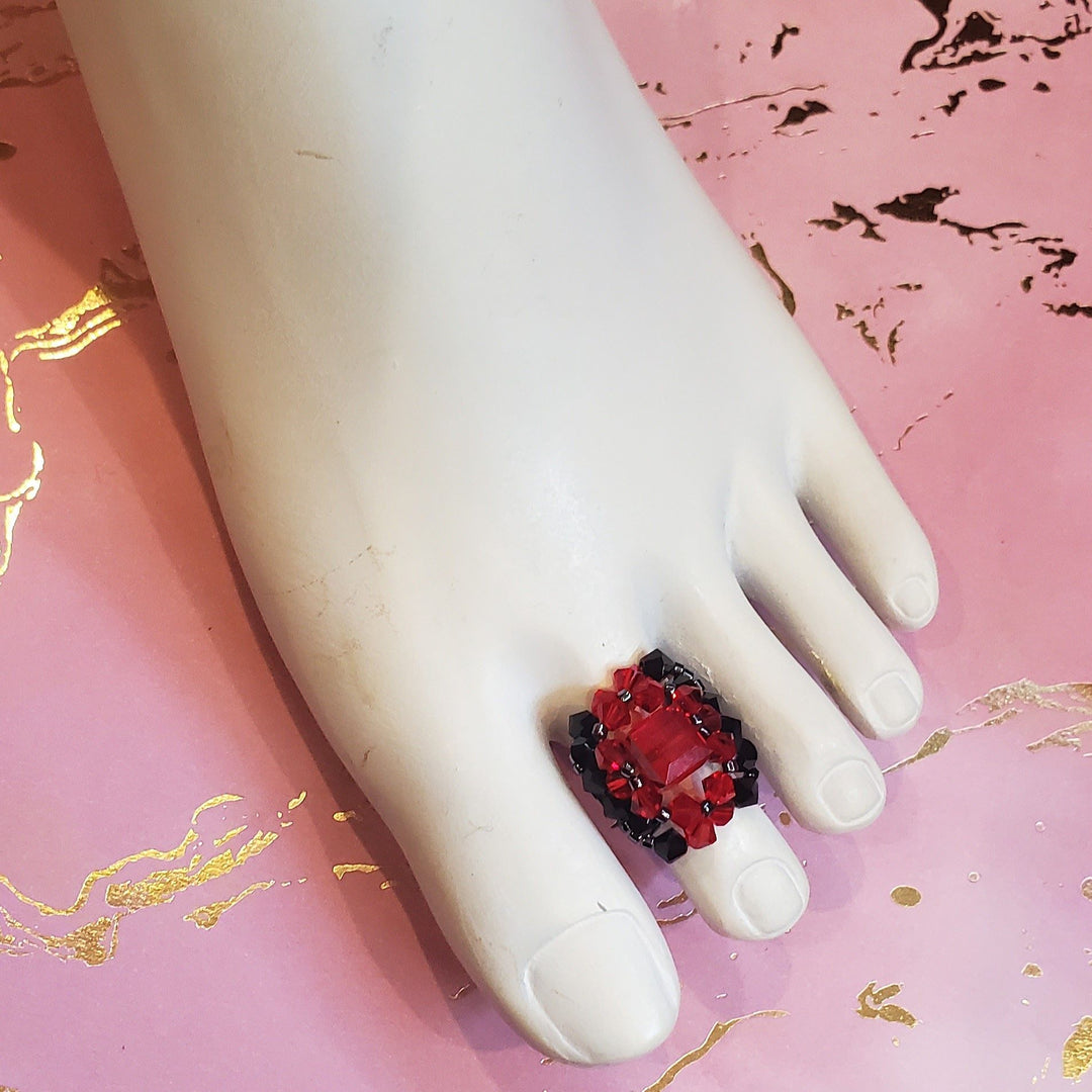 AMD1404Handmade Beaded Swarovski Glamor Cocktail Toe-Pinky RingsJewelryRing$ 43.00Alexa Martha Designs