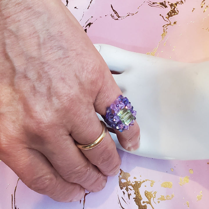 AMD1404Handmade Beaded Swarovski Glamor Cocktail Toe-Pinky RingsJewelryRing$ 43.00Alexa Martha Designs