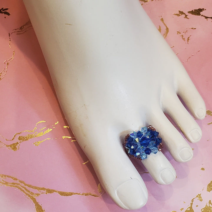 AMD1404Handmade Beaded Swarovski Glamor Cocktail Toe-Pinky RingsJewelryRing$ 43.00Alexa Martha Designs