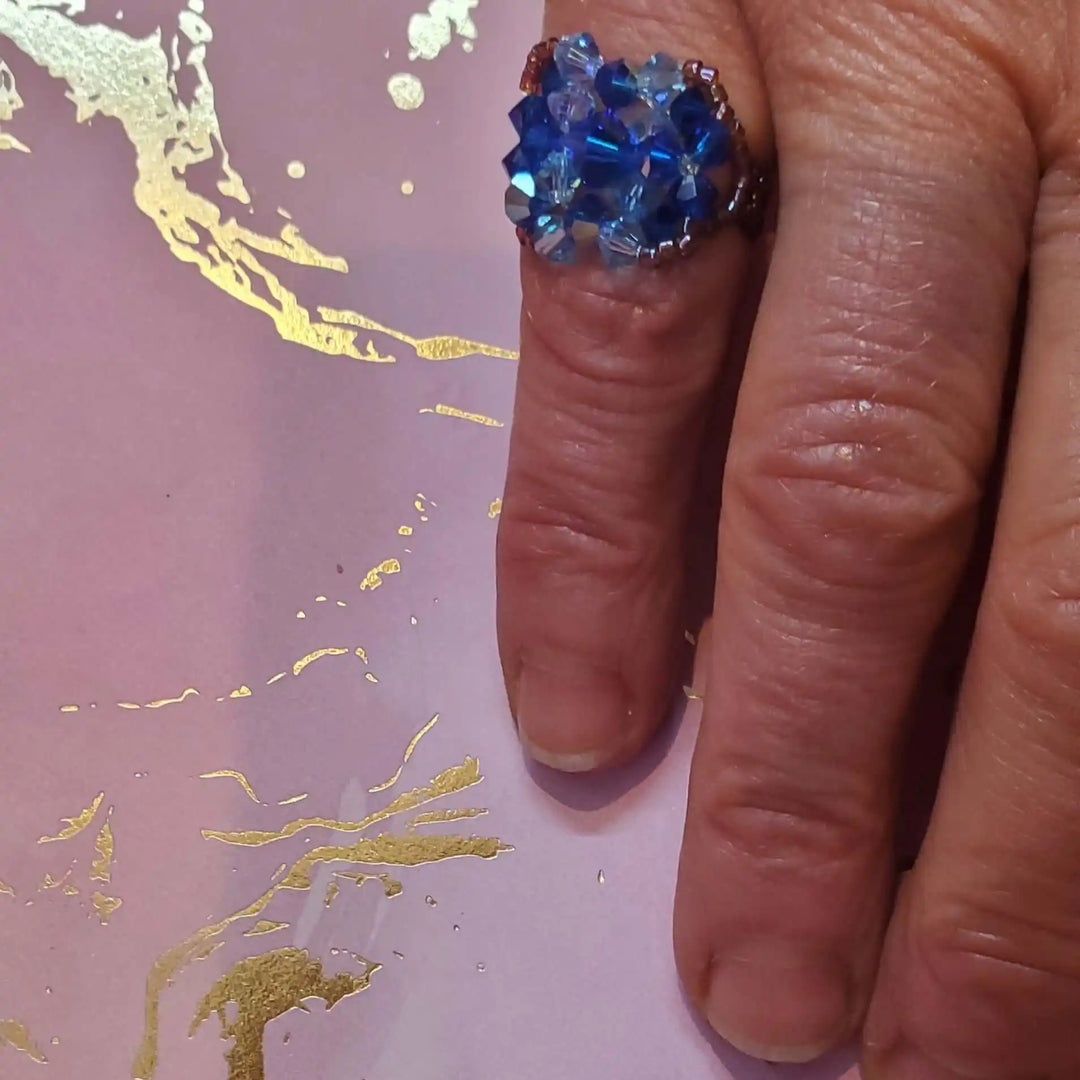 AMD1404Handmade Beaded Swarovski Glamor Cocktail Toe-Pinky RingsJewelryRing$ 43.00Alexa Martha Designs