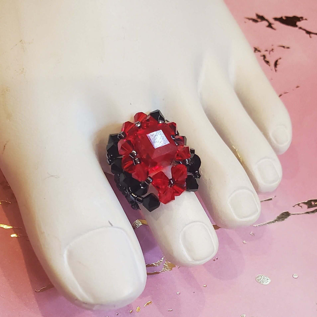 AMD1404Handmade Beaded Swarovski Glamor Cocktail Toe-Pinky RingsJewelryRing$ 43.00Alexa Martha Designs