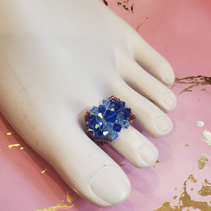 AMD1404Handmade Beaded Swarovski Glamor Cocktail Toe-Pinky RingsJewelryRing$ 43.00Alexa Martha Designs