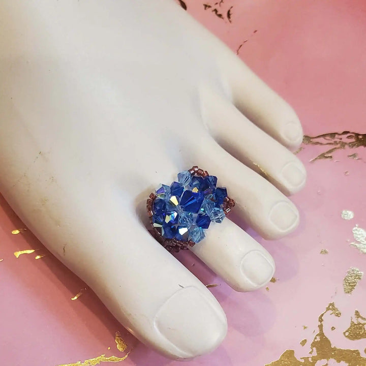 AMD1404Handmade Beaded Swarovski Glamor Cocktail Toe-Pinky RingsJewelryRing$ 43.00Alexa Martha Designs