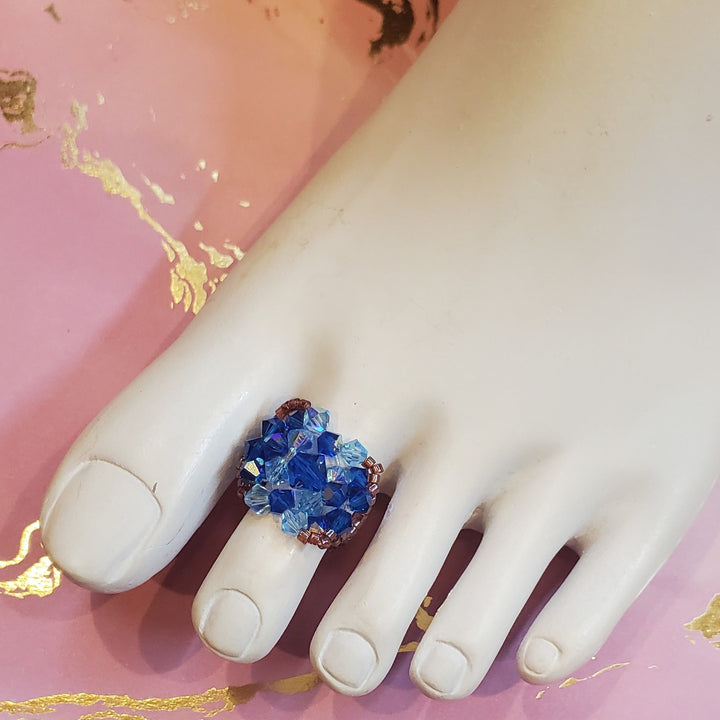 AMD1404Handmade Beaded Swarovski Glamor Cocktail Toe-Pinky RingsJewelryRing$ 43.00Alexa Martha Designs