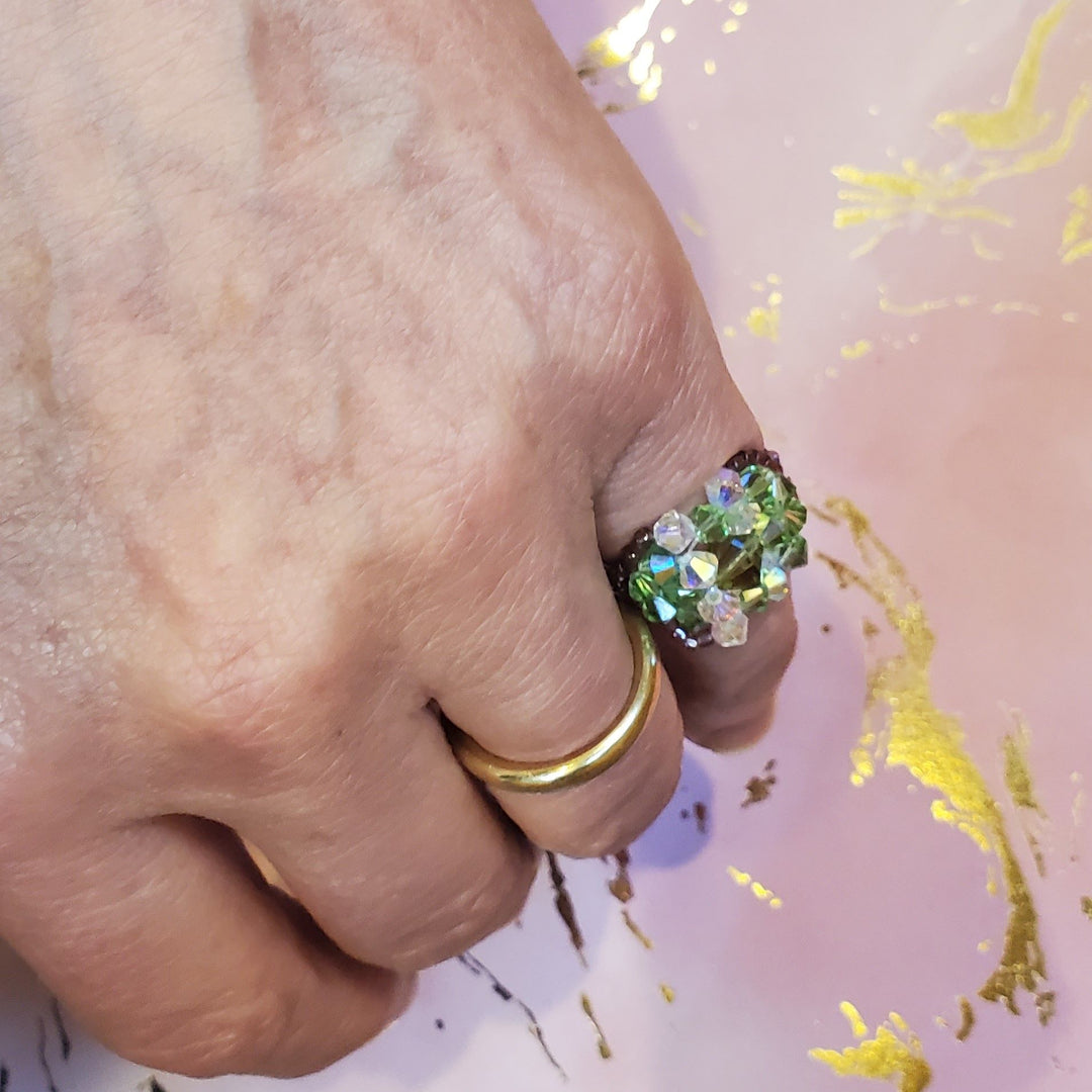 AMD1404Handmade Beaded Swarovski Glamor Cocktail Toe-Pinky RingsJewelryRing$ 43.00Alexa Martha Designs